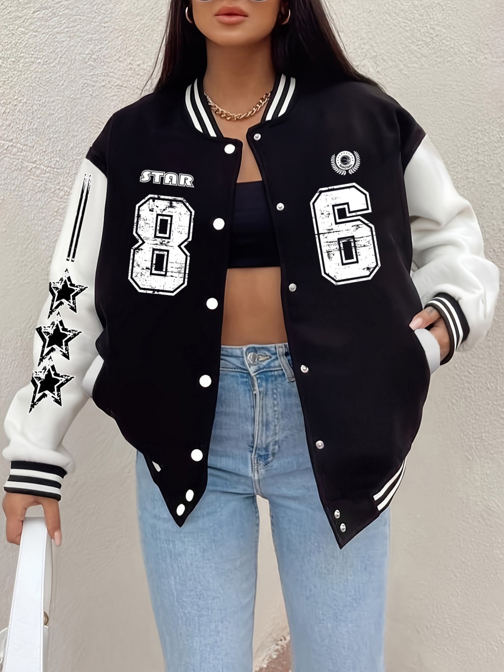 Winter Clothing H&M - Basketball Star 86 Printing Jackets Womens