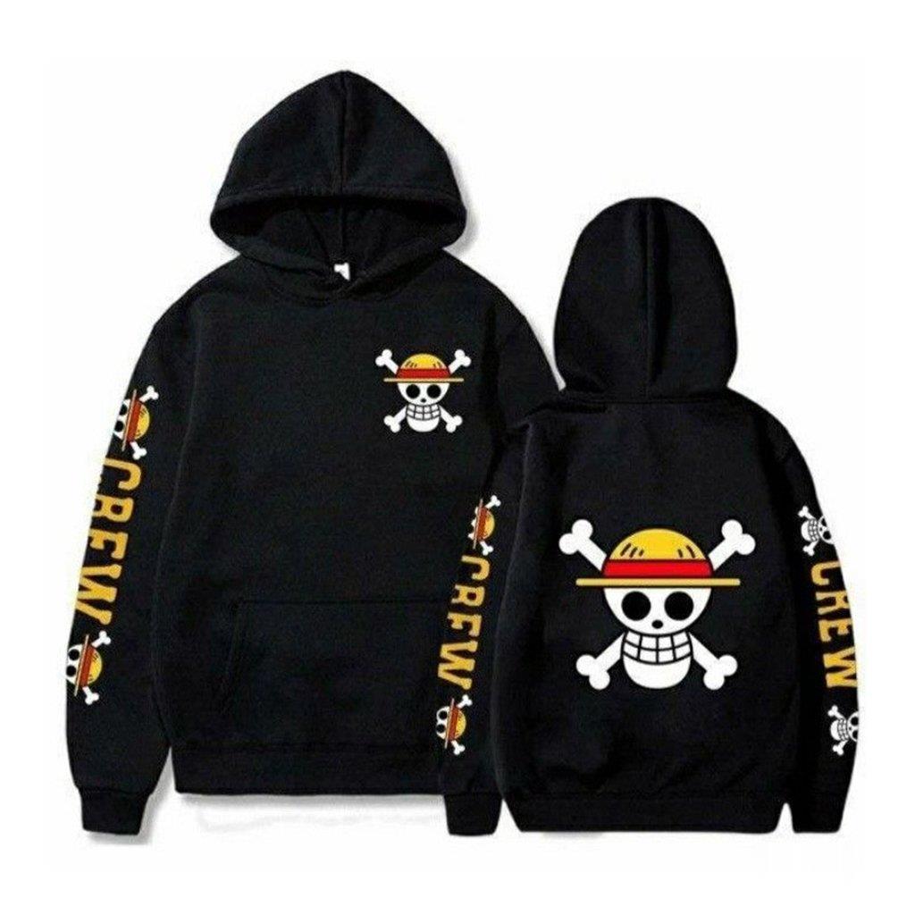Winter Clothing Uae - One Piece Skull Print Hoodie Men