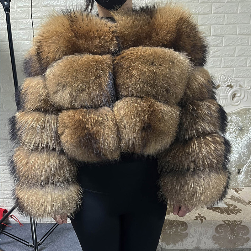 Plus Size Tops Brown Fur Maoma - Jacket Winter Clothing recension och pris