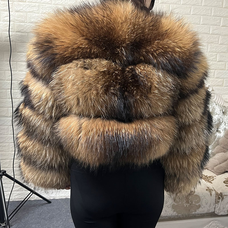 Plus Size Tops Brown Fur Maoma - Jacket Winter Clothing recension och pris