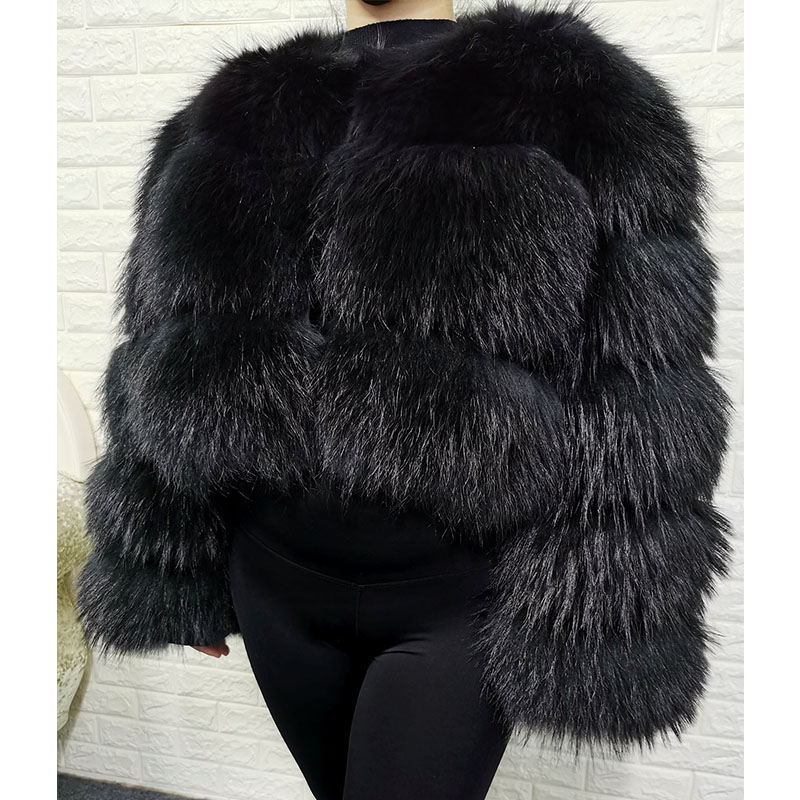 Plus Size Tops Brown Fur Maoma - Jacket Winter Clothing recension och pris