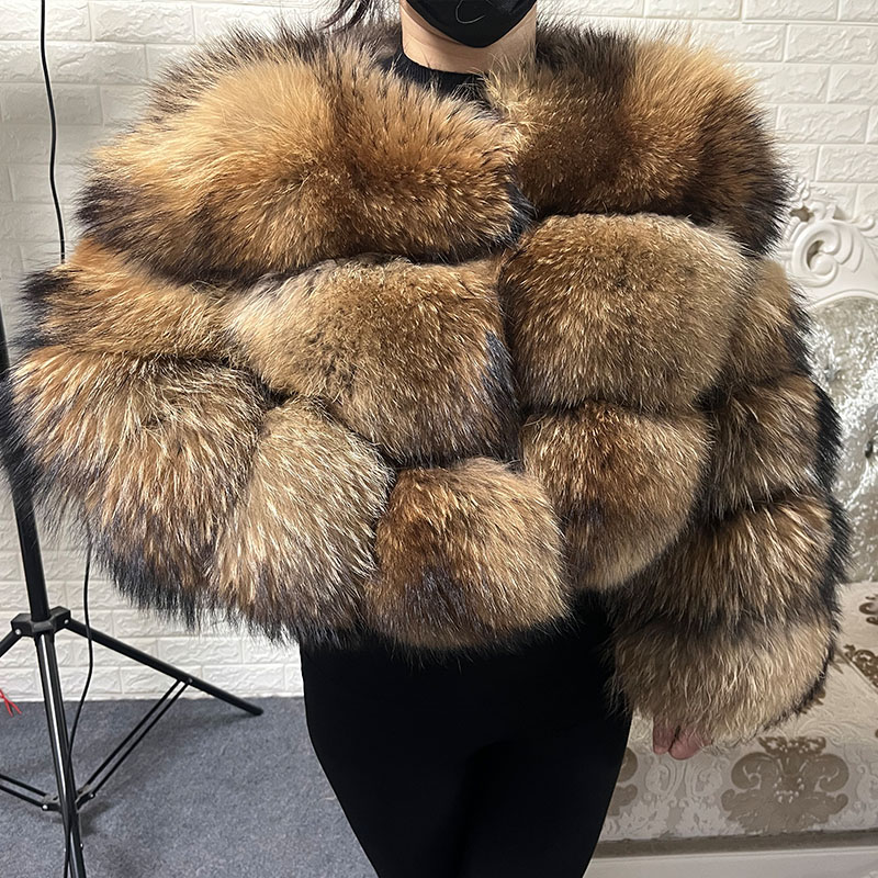 Plus Size Tops Brown Fur Maoma - Jacket Winter Clothing recension och pris