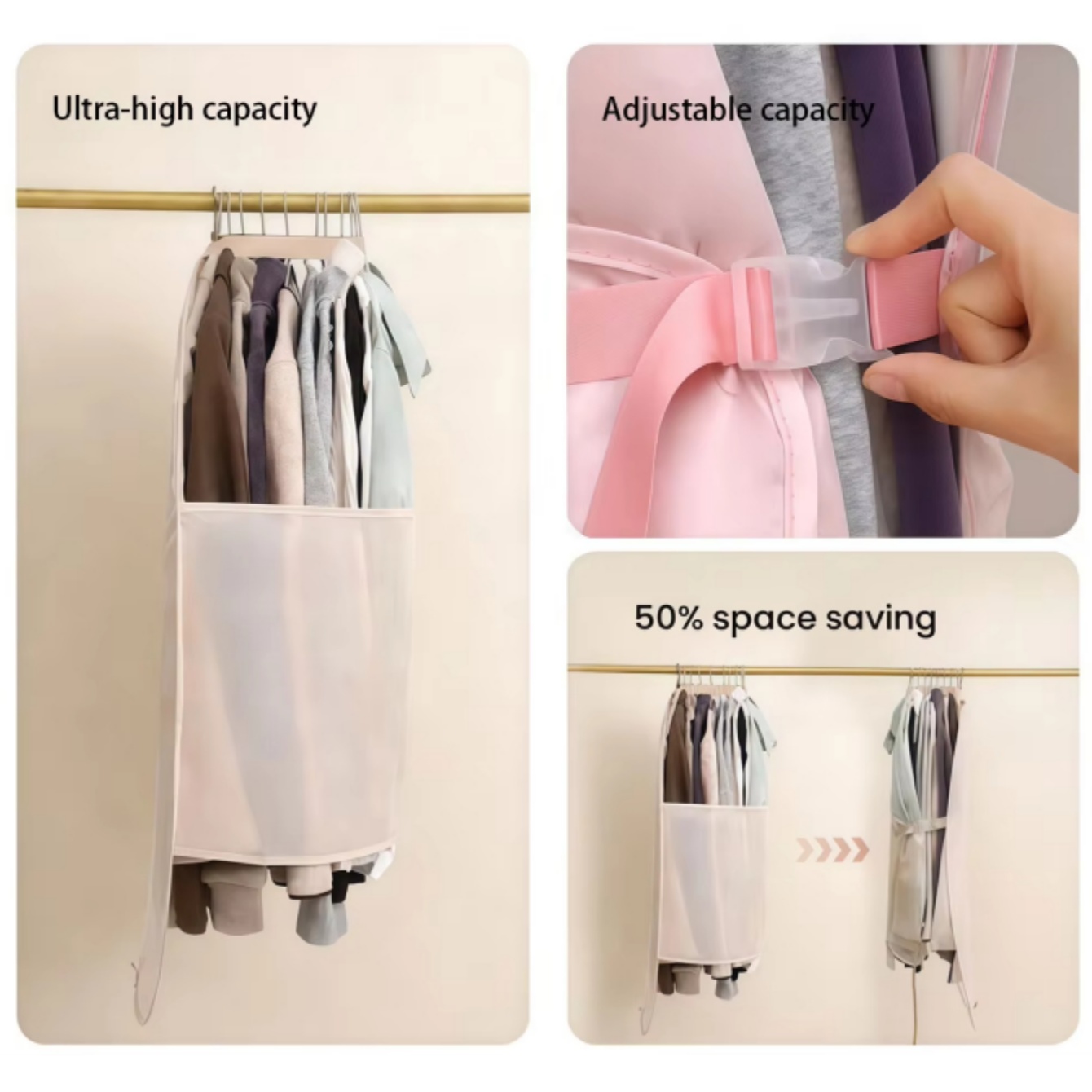 Wardrobe Compression Hanging B - Winter Clothing Organizer recension och pris