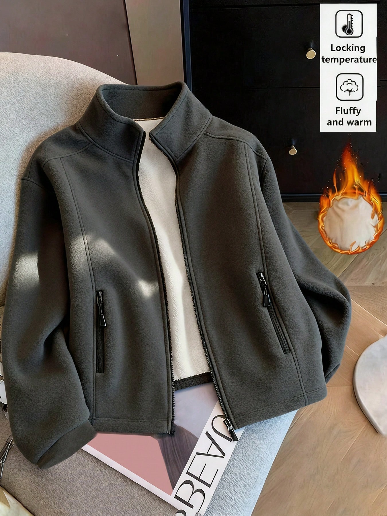 Women Thickened Fleece Pocket  - Winter Clothing H&M recension och pris