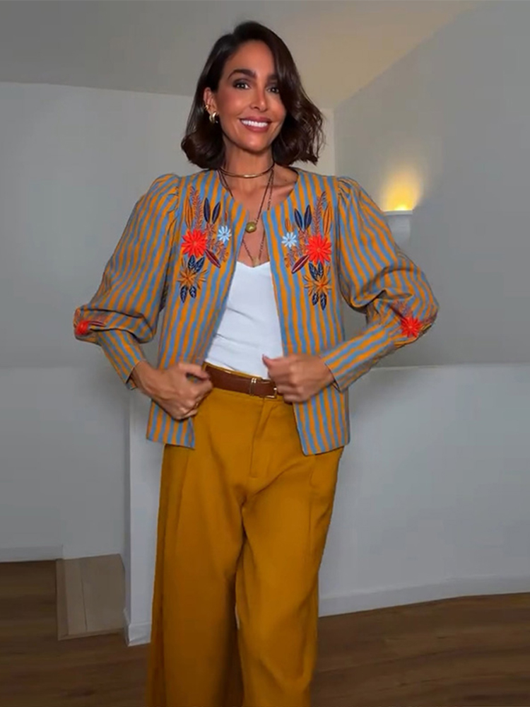 2026 Early Autumn Striped Flow - Jacket Winter Clothing recension och pris