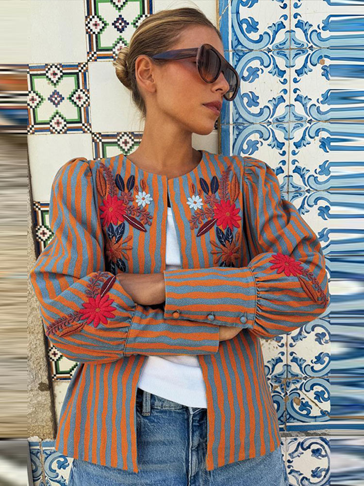 2026 Early Autumn Striped Flow - Jacket Winter Clothing recension och pris