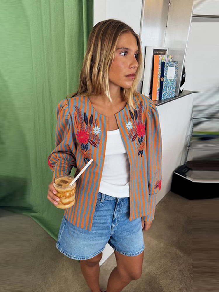 2026 Early Autumn Striped Flow - Jacket Winter Clothing recension och pris