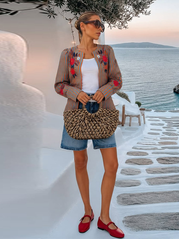 2026 Early Autumn Striped Flow - Jacket Winter Clothing recension och pris